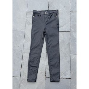 River Island‎ Black Waxed High Waist Bum Sculpt Skinny Jeans size US 4s